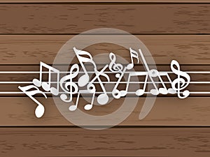 Concept of musical staff.