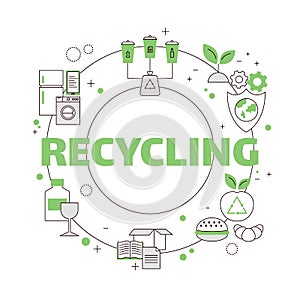 Concept of nature protection and garbage recycling