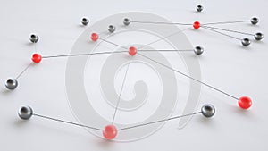Concept of network - 3D Rendering photo