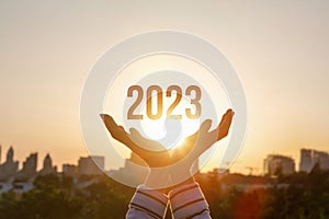 Concept of a new year 2023 and new hopes