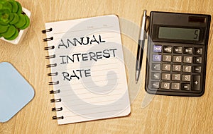 Concept of Nominal Interest Rate write on sticky notes isolated on Wooden Table