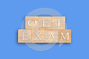 Concept of The Occupational English Test or OET English language test for healthcare professionals