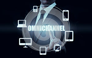 The concept of Omnichannel between devices to improve the performance of the company. Innovative solutions in business