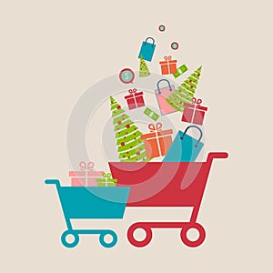 Concept of online shop, e-commerce store, internet shop , isolated , Vector illustration. Eps 10.