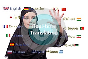 Concept of online translation from foreign language