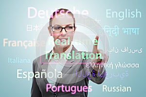 Concept of online translation from foreign language