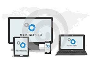 Concept operating system on different devices