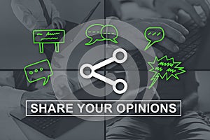 Concept of opinions sharing