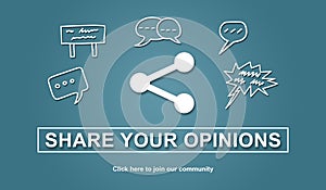 Concept of opinions sharing