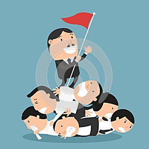 Concept of oppressed by the boss