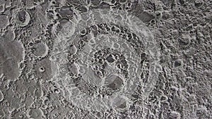 Concept 1-P1 Scenery of Realistic Moon Surface from Space with Asteroid Impact Craters