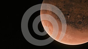 Concept 72-P1 View of the 3D Rendering Realistic Planet Mars