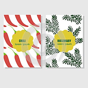 Concept for packing design with aromatic herbs and