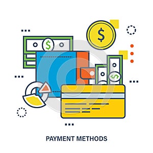Concept of payment methods.