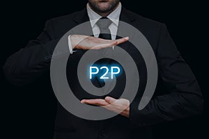 The concept of peer to peer P2P photo