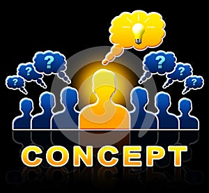 Concept People Meaning Ideas Theory 3d Illustration