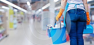 Concept of performing cleaning in shops and industrial premises