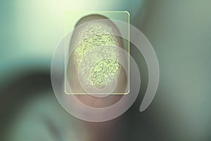 Concept for personal and corporate security using biometric identity fingerprint scan.