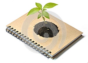 Concept picture of recycle notebook