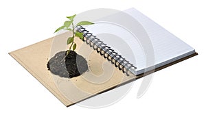 Concept picture of recycle notebook