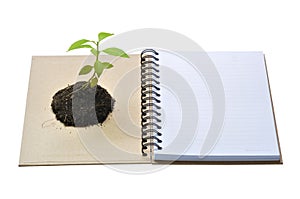 Concept picture of recycle notebook