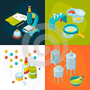 Concept pictures set of medicine and pharmacology industry photo