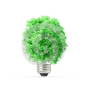 Concept of plant replacing the light bulb.