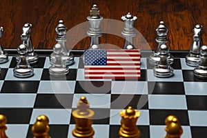 Concept of political conflict with USA