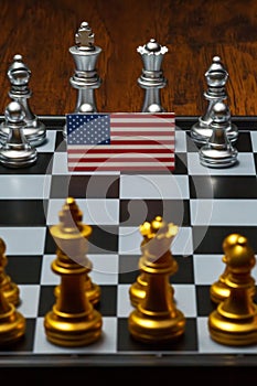 Concept of political conflict with USA