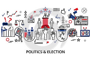 Concept of politics and election photo