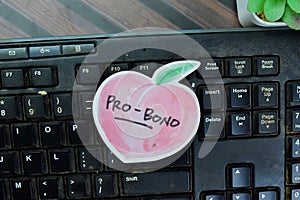 Concept of Pro-Bono write on sticky notes isolated on Wooden Table photo