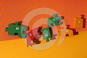 Concept of problems with memory, amnesia disease