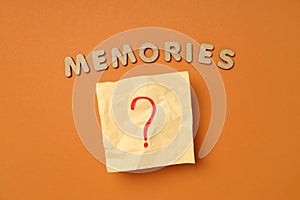 Concept of problems with memory, amnesia disease