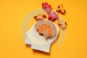 Concept of problems with memory, amnesia disease