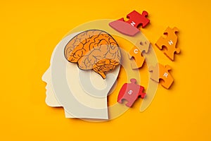 Concept of problems with memory, amnesia disease