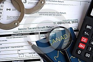 Concept of problems and troubles during tax reporting and taxpaying in Canada
