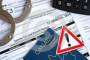 Concept of problems and troubles during tax reporting and taxpaying in Canada