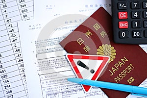 Concept of problems and troubles during tax reporting and taxpaying in Japan