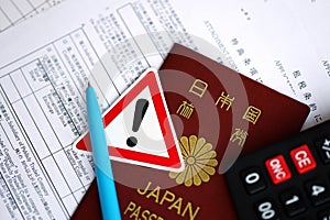 Concept of problems and troubles during tax reporting and taxpaying in Japan