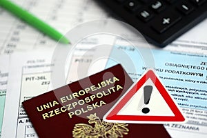 Concept of problems and troubles during tax reporting and taxpaying in poland