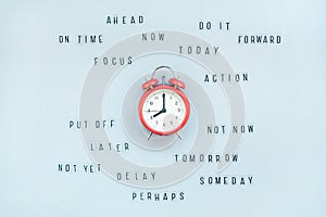 Concept of procrastination and time management
