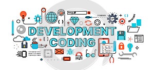 Concept of programming, development software and coding process