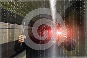 Concept of protecting digital data from attacks by hackers