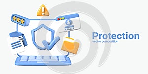 Concept of protection of electronic equipment, virtual data and management