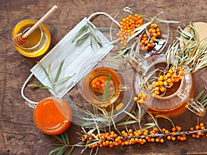 The concept of the protection and treatment of influenza with folk remedies using the beneficial sea buckthorn berries. Medical