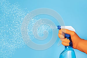 Concept of the provision of cleaning services photo