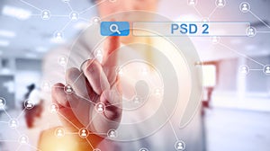 Concept of PSD2 - Payment services directive photo