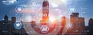 Concept PSD2. Open banking. Payment Service Directive (PSD 2)