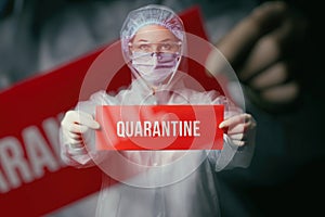 Concept of quarantine and bans during an epidemic