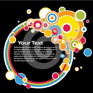 Concept with rainbow and circles